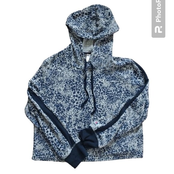 Champion women's shorts shirt outfit size large and sweatshirt pajamas blue - Picture 5 of 6